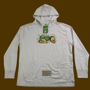 John Deere Women's Vintage Tractor Pumpkin Graphic Hooded Pullover Sweatshirt Iv